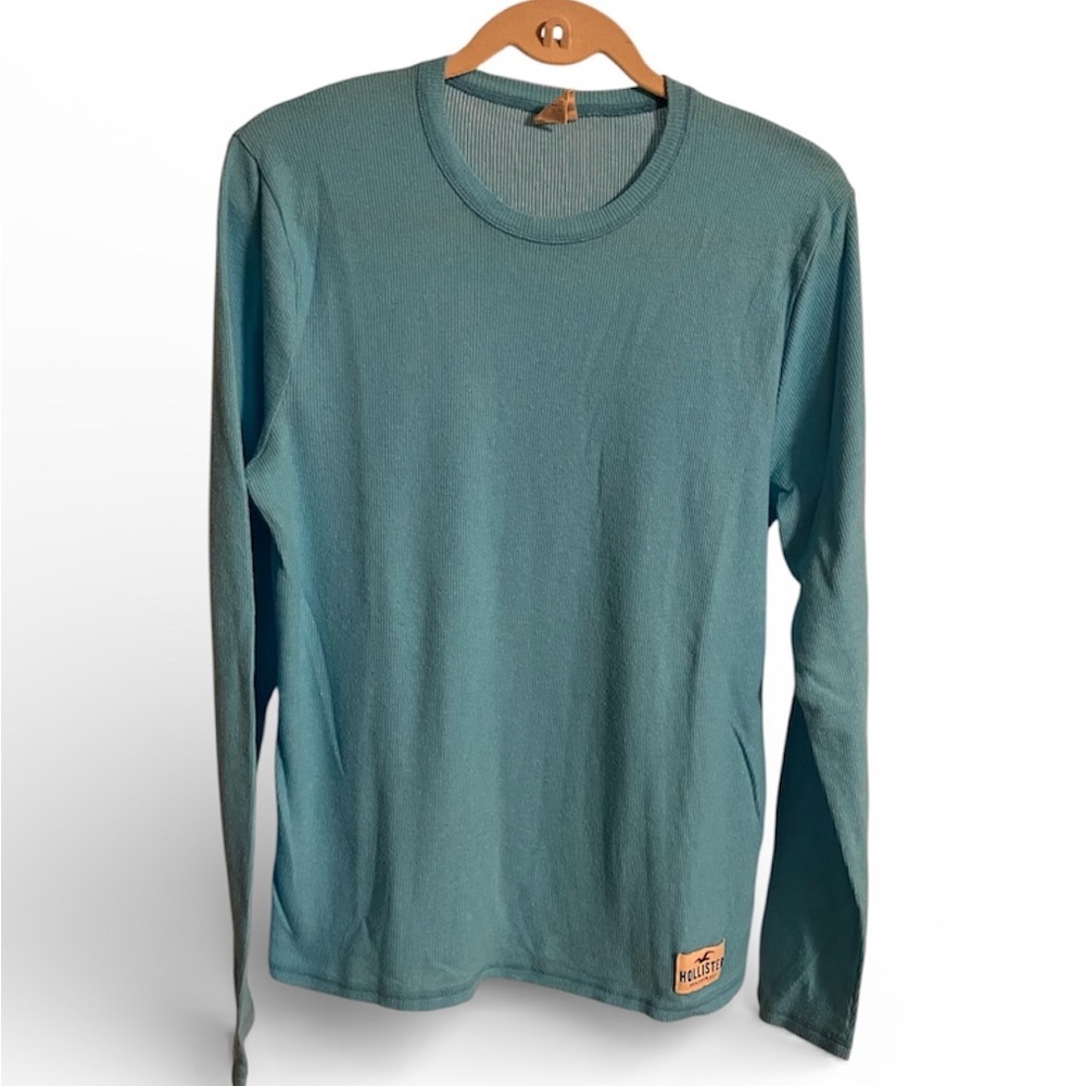 Hollister California Men’s Lightweight Crewneck Sweater – Size L – Aqua - Picture 2 of 8
